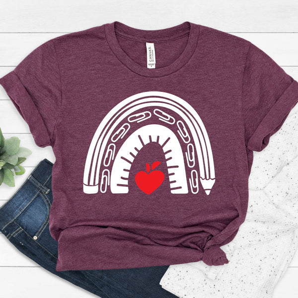 Teacher Rainbow T Shirt - Comfortable Favorite Teacher Tee