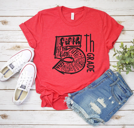Stylish 5th Grade Teacher T Shirt for Back to School