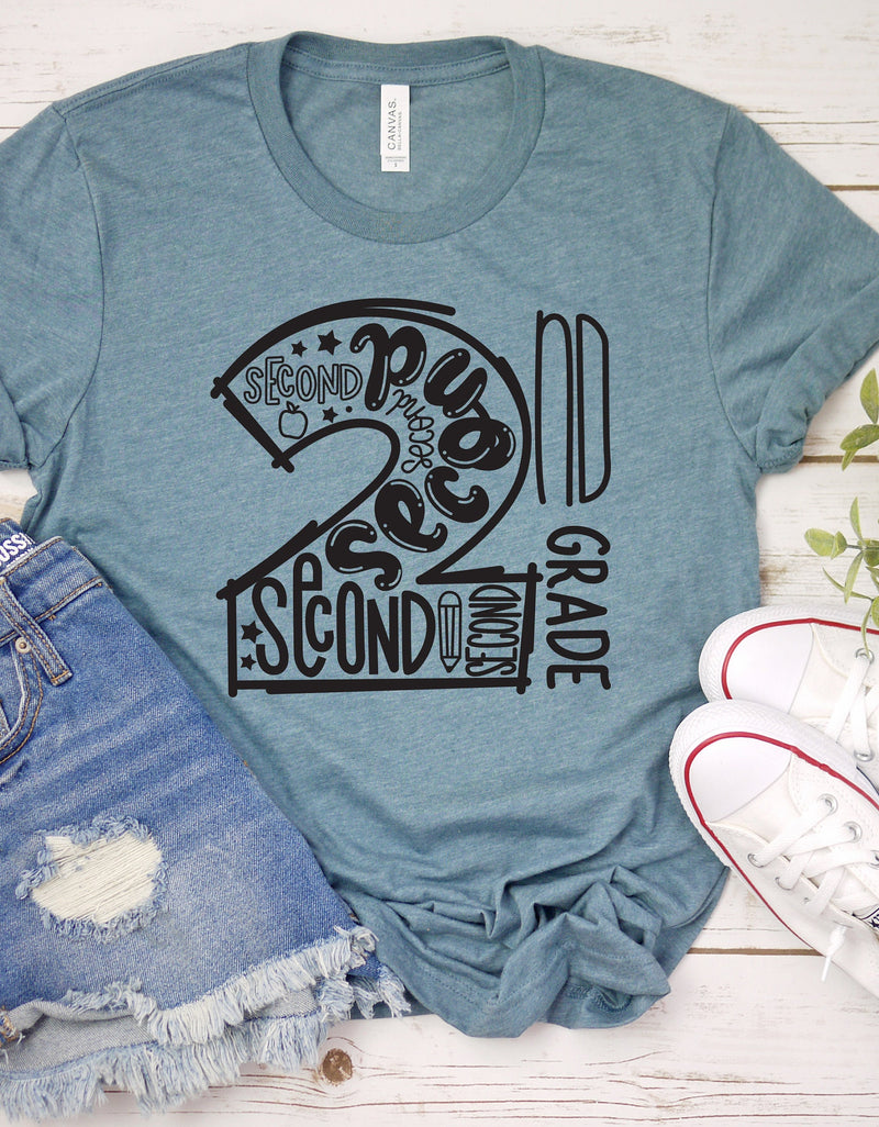2nd Grade Teacher T Shirt - Soft and Stylish Team Apparel