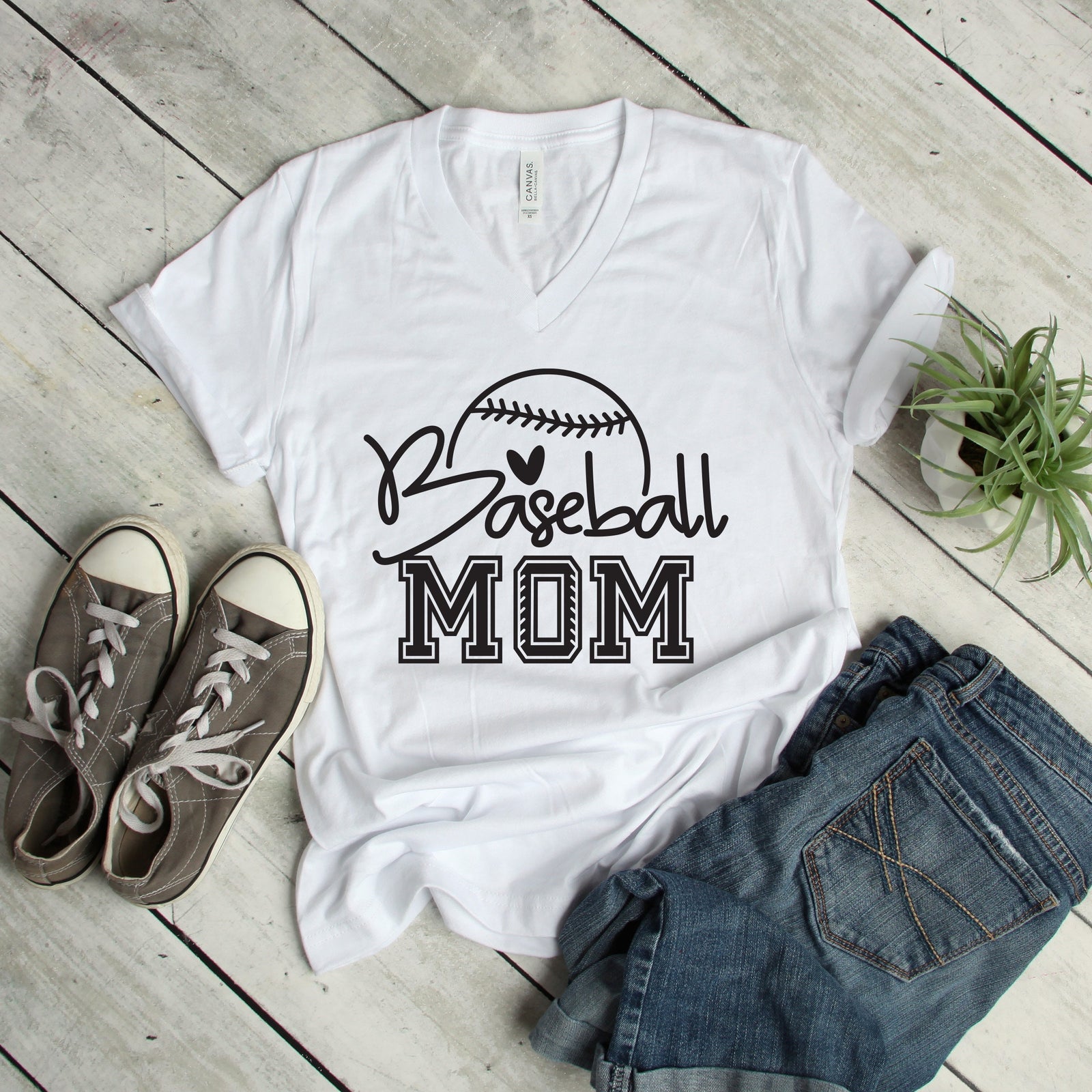 Base Ball Mom T Shirt- Baseball Team Shirt - Number 1 Fan - Cheer Leader - Baseball Family