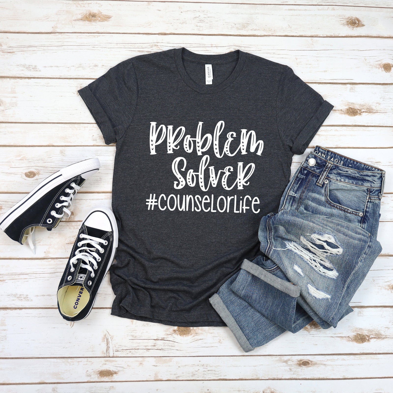 Problem Solver - #Counselorlife - Back to School - Adult Unisex Shirt Staff Office - Counselor T Shirts