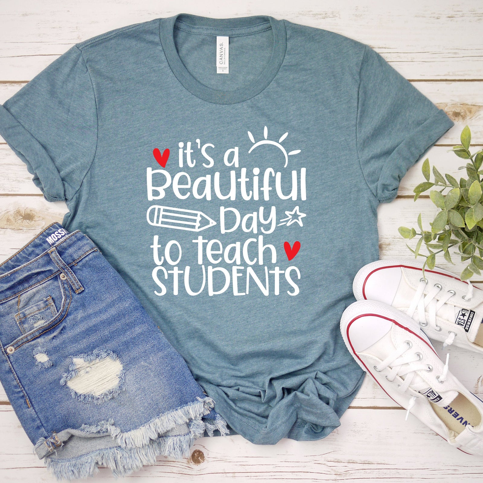 It's a Beautiful Day to Teach Students  - Adult Teacher Unisex T Shirt- Teacher Shirts - Favorite Teacher T Shirt
