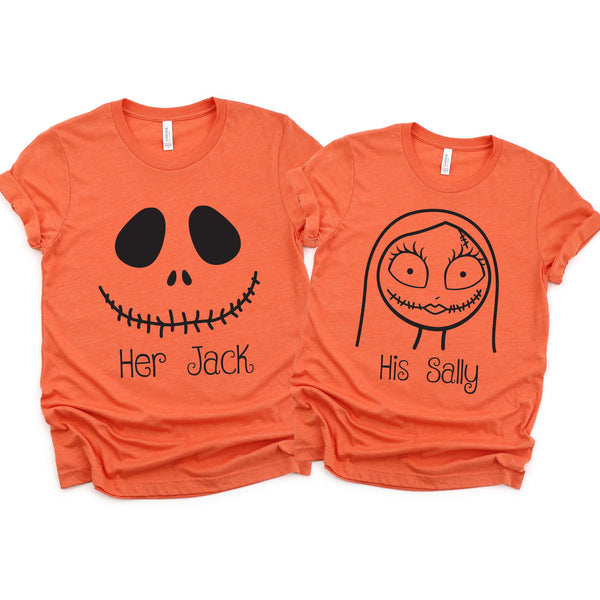 Nightmare Before Christmas Matching Jack and Sally Shirts