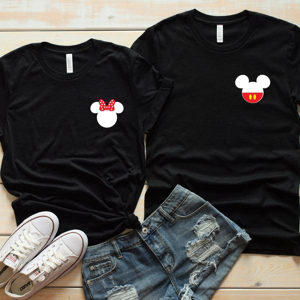 Mickey and Minnie Mouse Custom Matching Disney Shirts for Couples