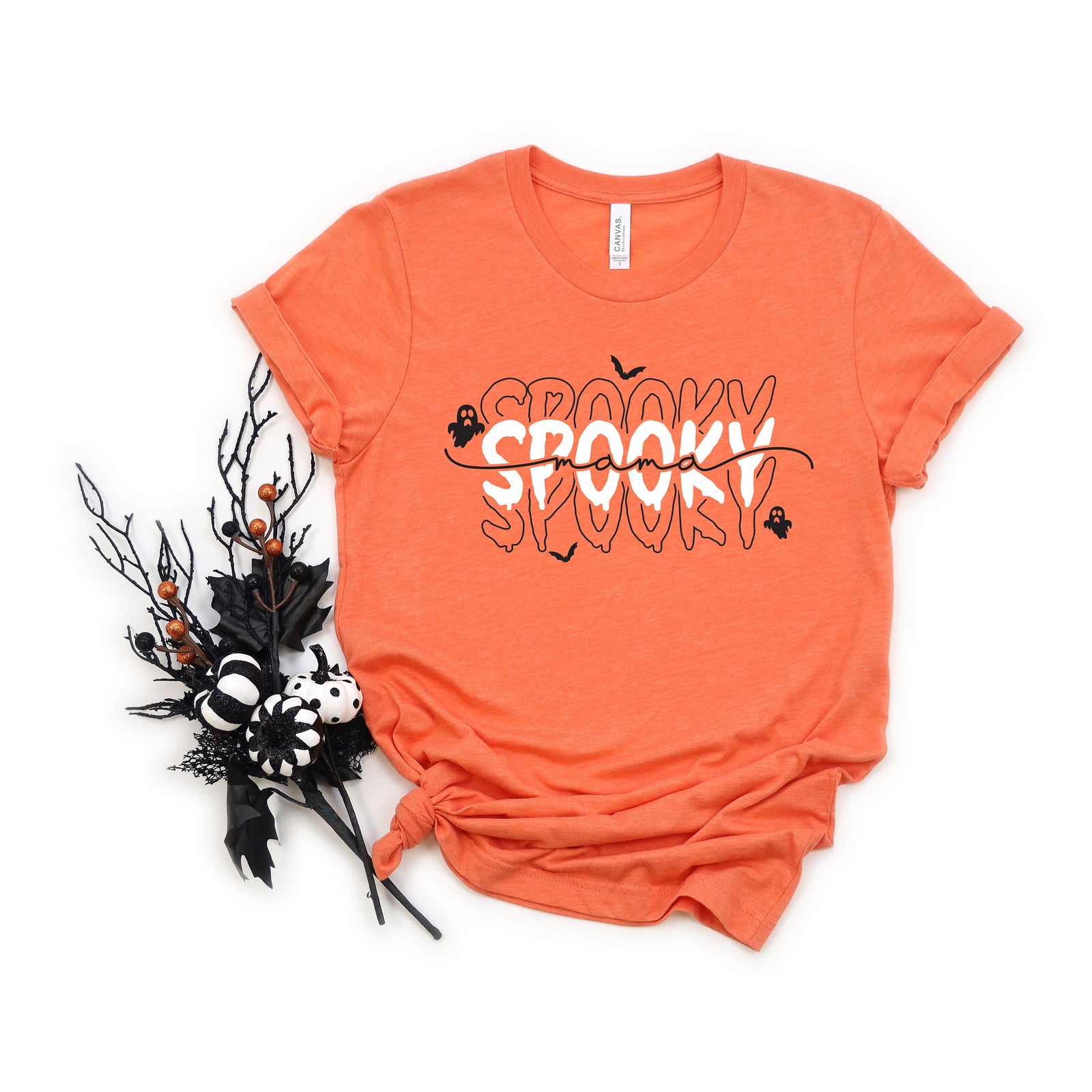 Spooky Mama Adult Unisex T Shirt - Halloween Tees - Trick Or Treat - Mom - Costume
