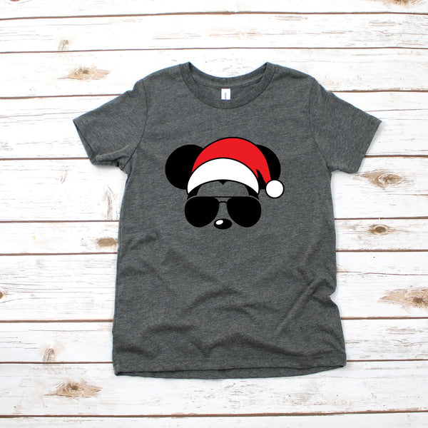 Santa Mickey Mouse Holiday Shirt for Kids Comfort