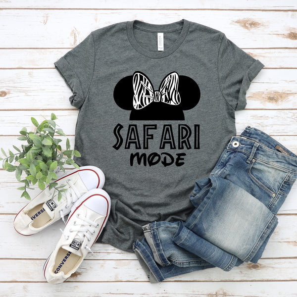 Zebra Print Safari Mode Minnie Mouse T Shirt for Fun Adventures
