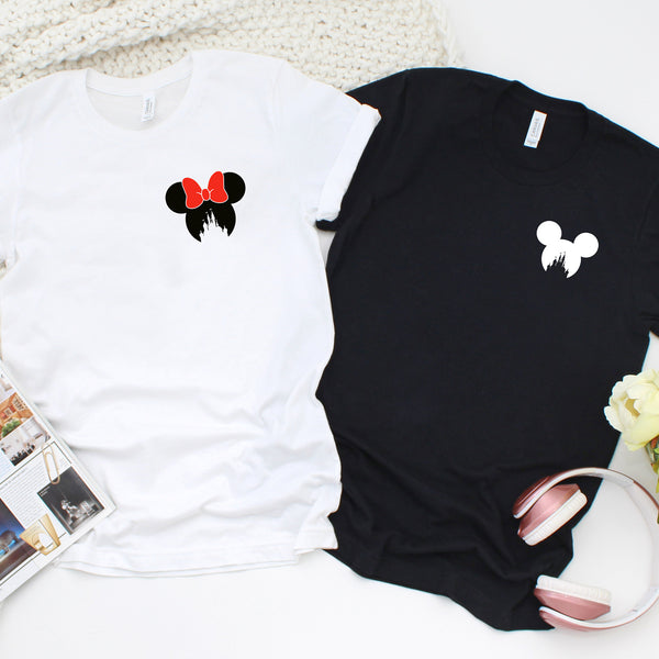 Mickey and Minnie Mouse Custom Matching Shirts for Couples