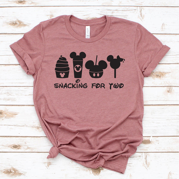 Snacking For Two T Shirt - Fun Pregnancy Announcement Tee