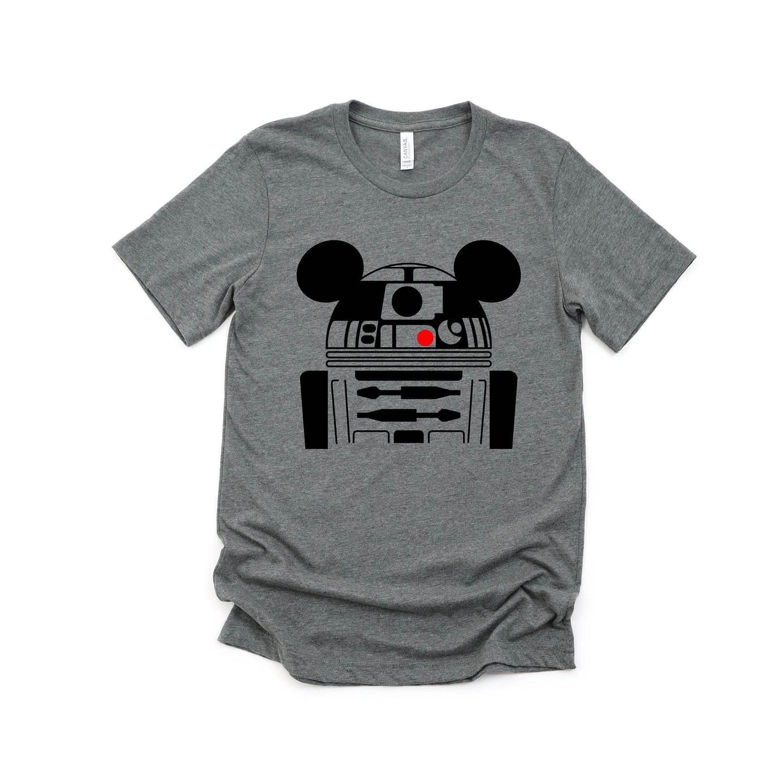 R2D2 with Mickey Ears Disney Star Wars Adult Unisex T-shirt - Star Wars Gift Idea - Star Wars Lover T Shirt