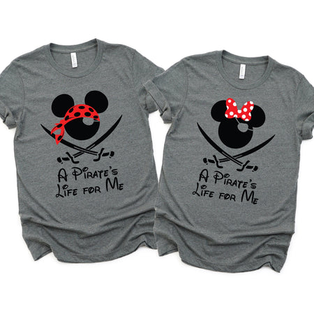 Pirate Minnie and Mickey Shirts for Fun Couples