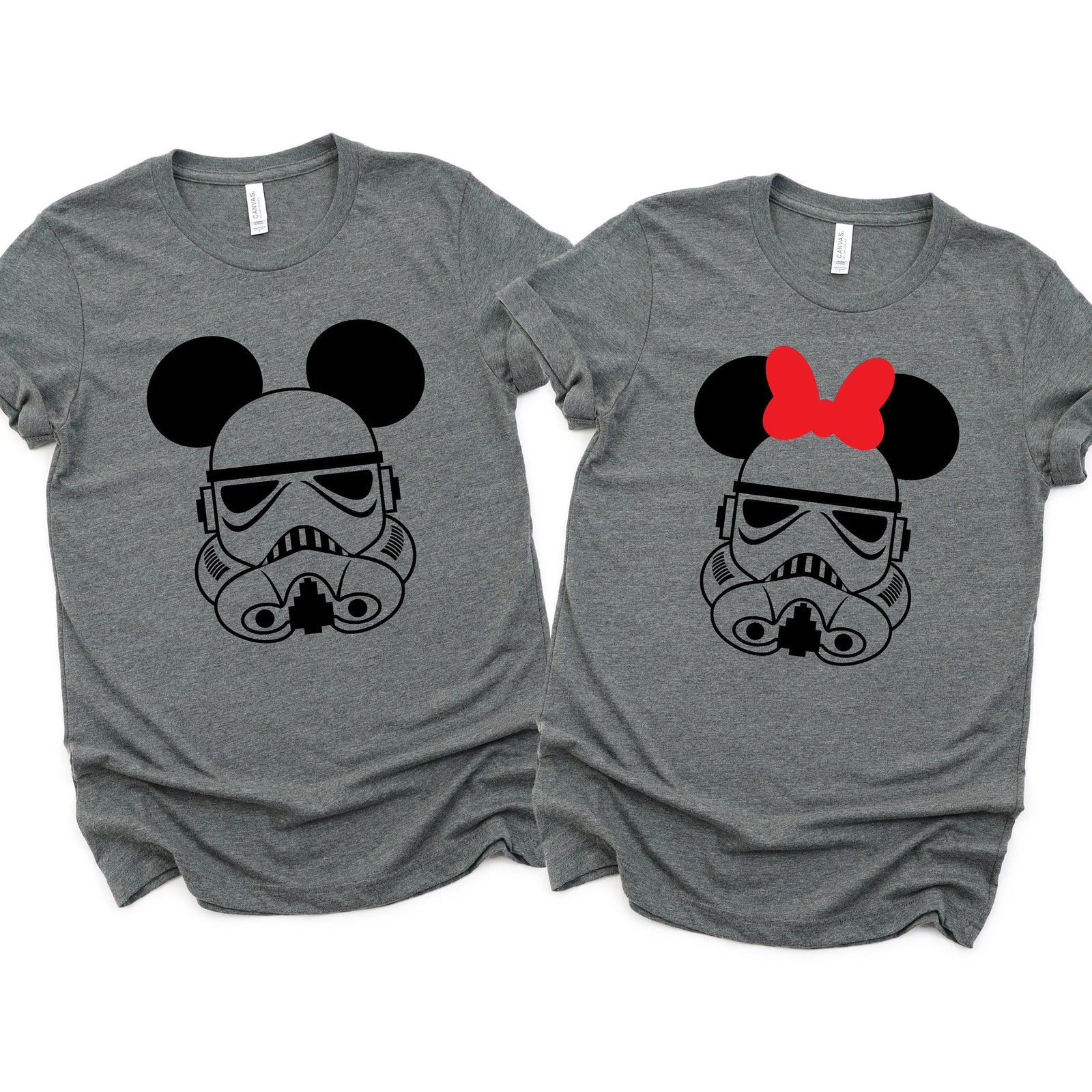 Storm Trooper Mickey and Minnie Shirts - Disney Star wars Couples Shirt- Disney Matching Shirts