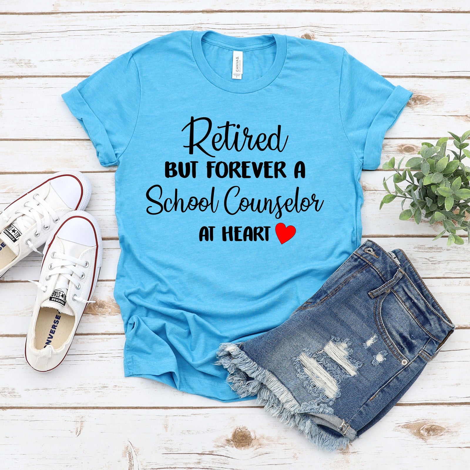 Retired But Forever a Counselor At Heart T Shirt - Teacher Shirts - School is Out Forever