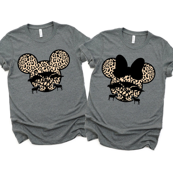 Minnie and Mickey Safari Unisex Shirts for Couples