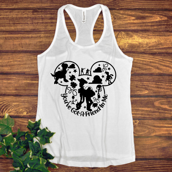 You've Got a Friend in Me Ladies Racerback Tank Top