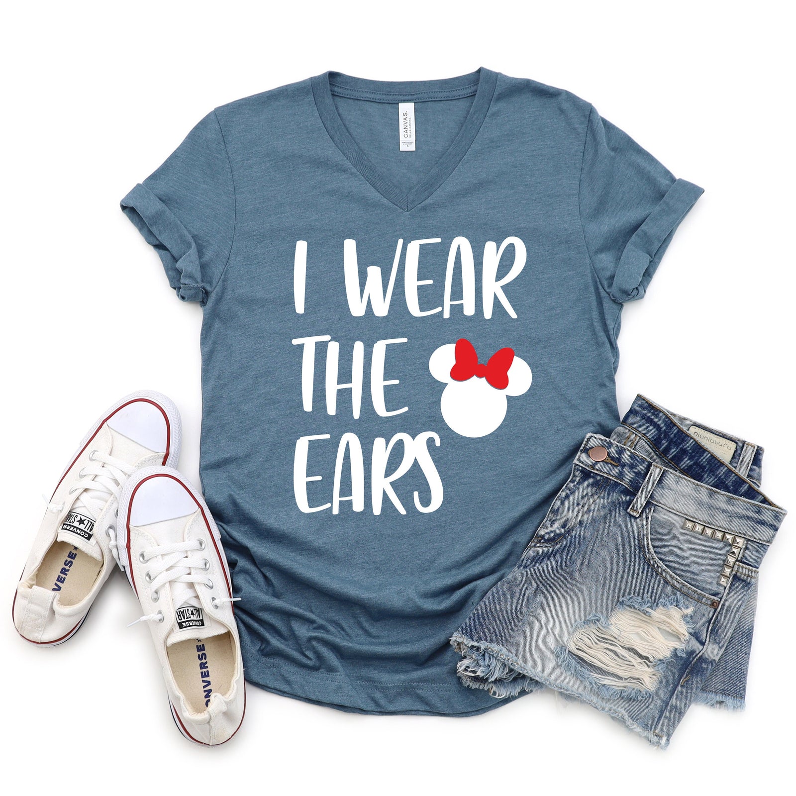 I wear the Ears and I Buy the Beers Matching Disney Couples Shirts - Minnie and Mickey Adult T Shirts