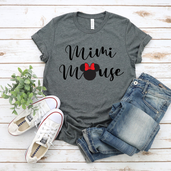 Mimi Mouse Adult Unisex T-Shirt for Family Disney Trips