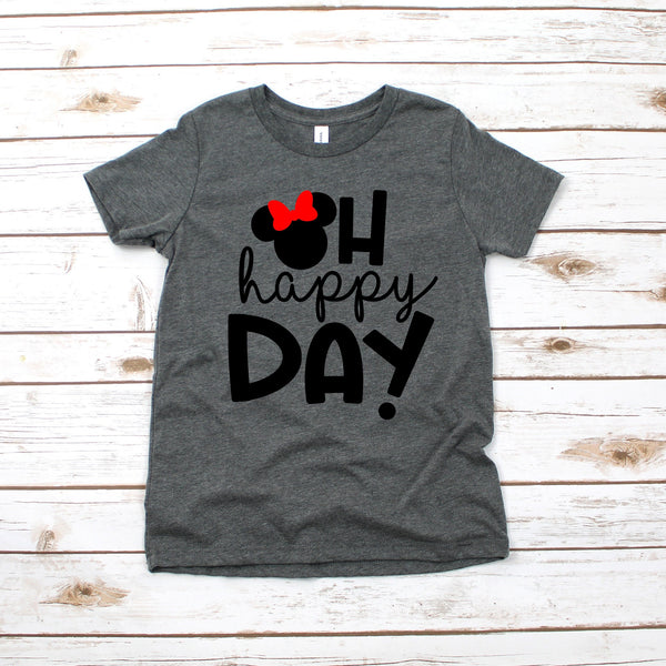 Oh Happy Day Minnie Mouse Disney Kids Shirt for All Day Fun