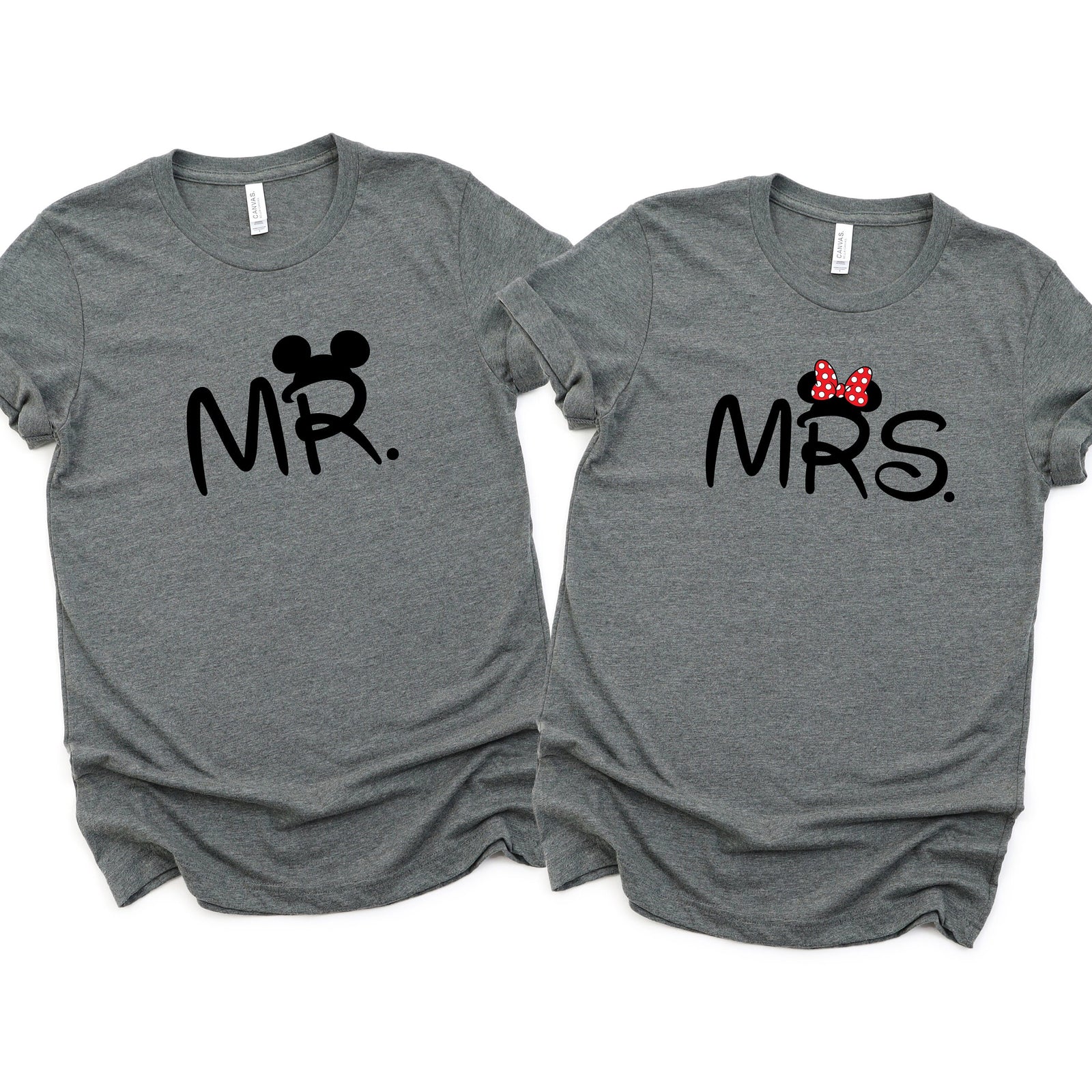 Mr. and Mrs. Minnie and Mickey Mouse Matching Disney Shirts - Disney Couples - Honeymoon - Disney Moon - Just Married