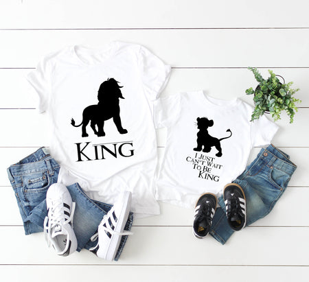I Just Can't Wait To Be King Daddy and Son Matching Set