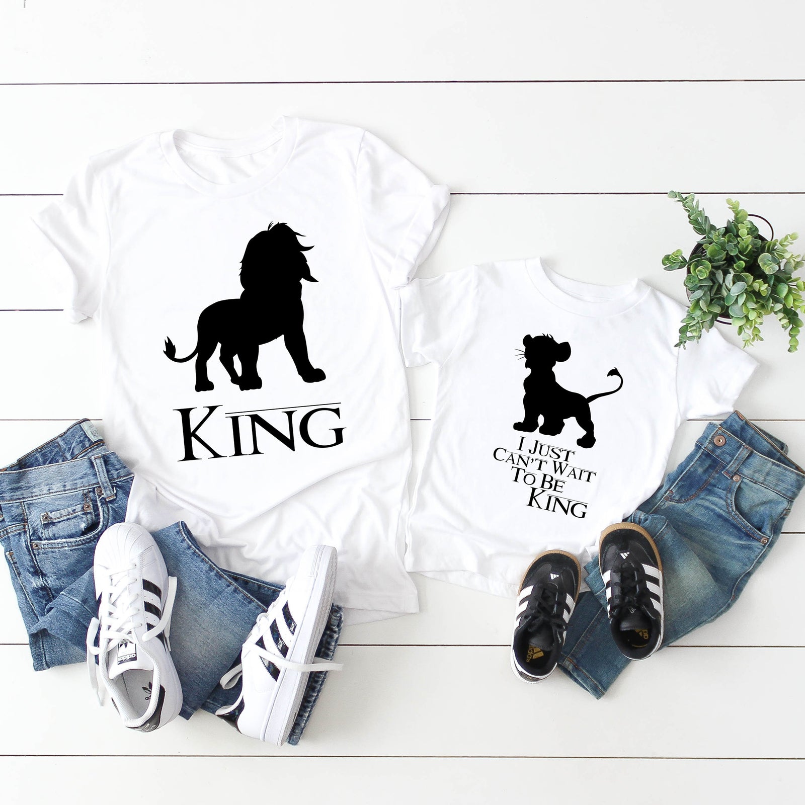 I Just Can't Wait To Be King - Daddy and Son Matching Set - Lion King - Simba - Mufasa - Father's Day Gift