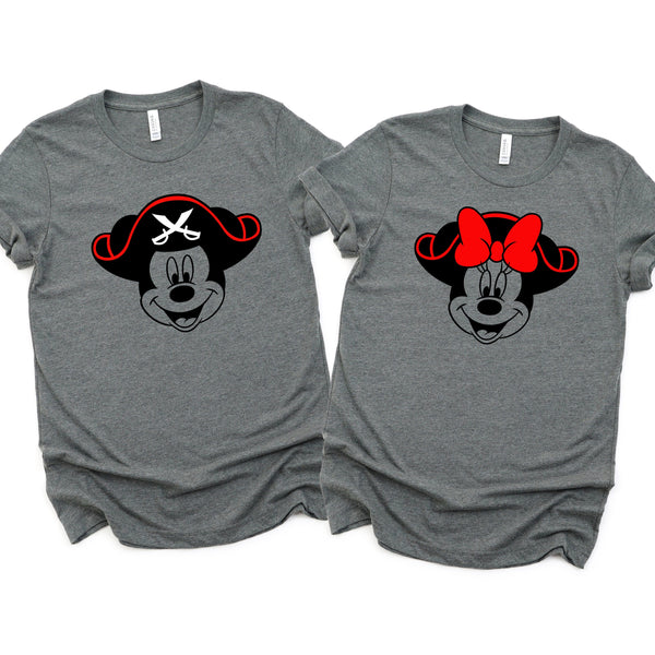 Pirate Minnie and Mickey Shirts for Disney Couples Adventure