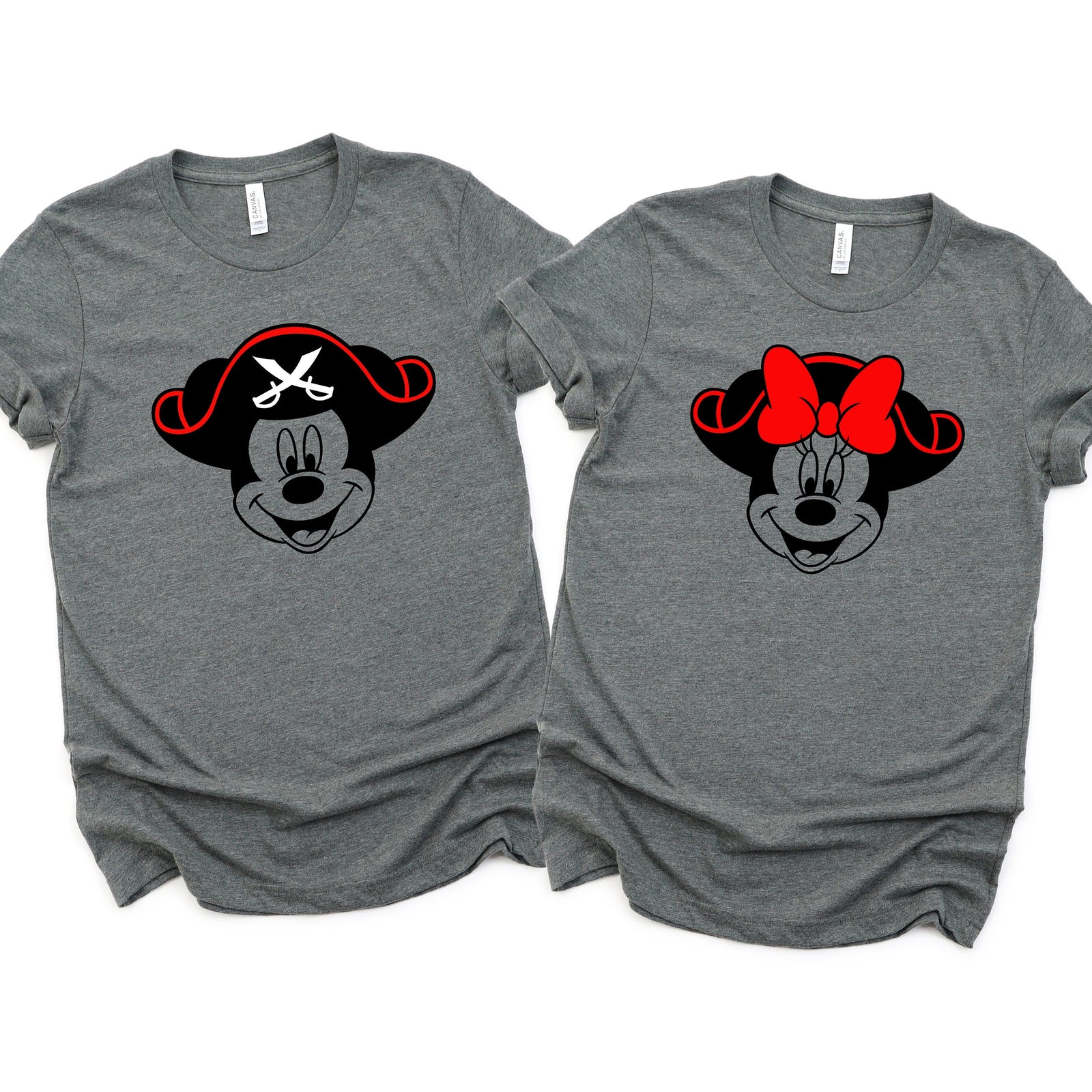 Pirate Minnie and Mickey Shirts - Disney Couples Shirt - Matching Disney Cruise Shirts - Pirate Hat