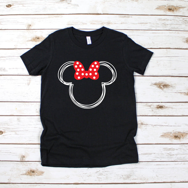 Scribble Minnie Mouse Disney T-Shirt for Family Fun