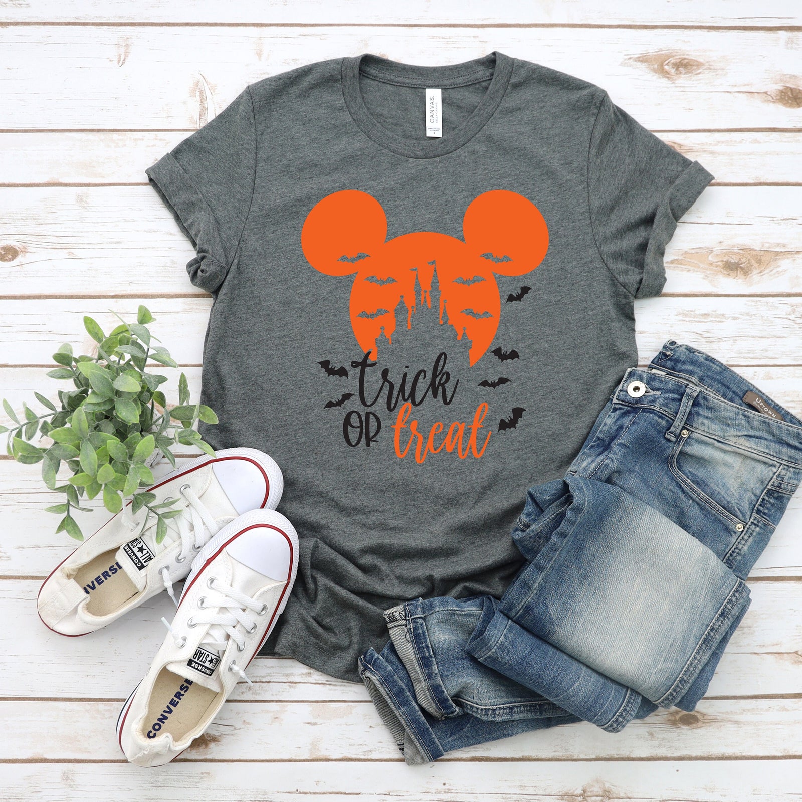 Mickey and Minnie Halloween Family Matching Shirts  - Castle Trick or Treat - Not So Scary