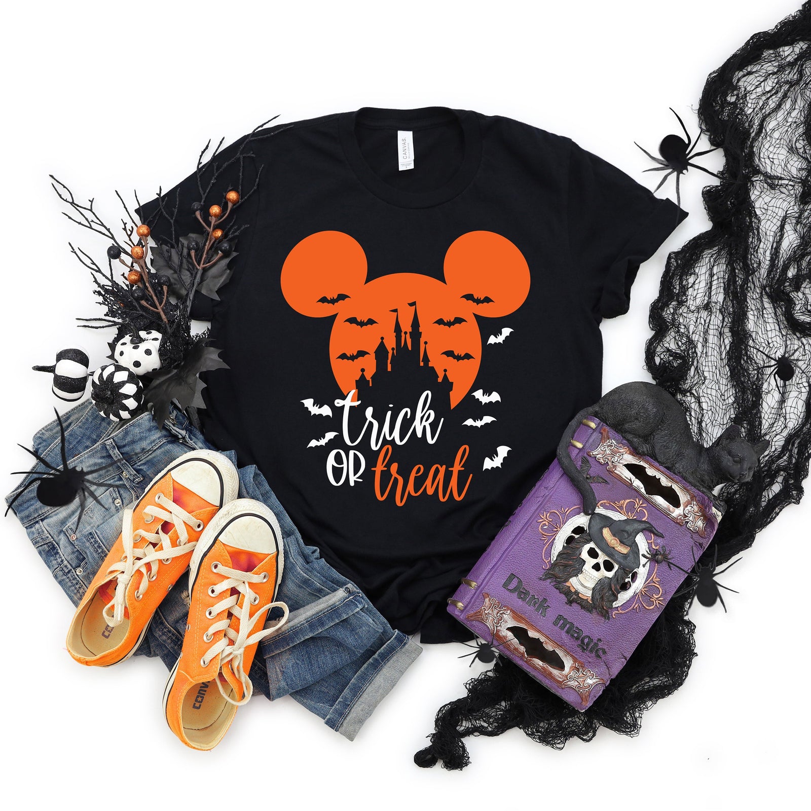 Mickey and Minnie Halloween Family Matching Shirts  - Castle Trick or Treat - Not So Scary