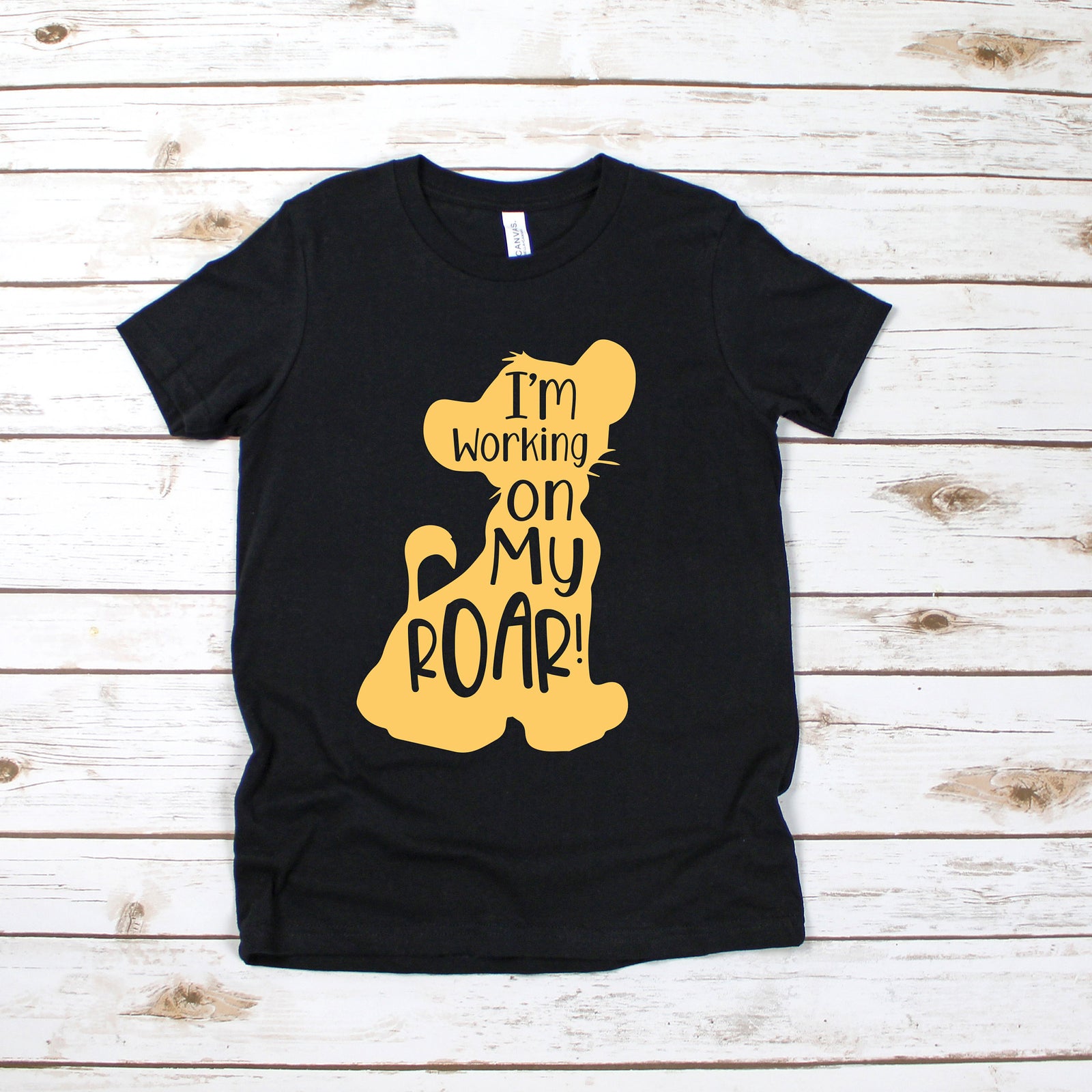 I'm Working on My Roar - Infant Toddler or Youth T Shirt - Disney Kids Lion King Simba Graphic T Shirt