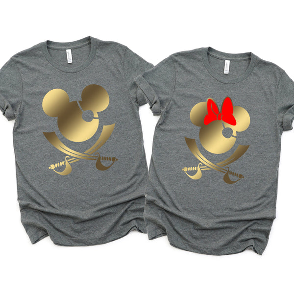 Pirate Minnie and Mickey Shirts for Disney Couples Adventure