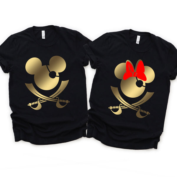 Pirate Minnie and Mickey Shirts for Disney Couples Adventure