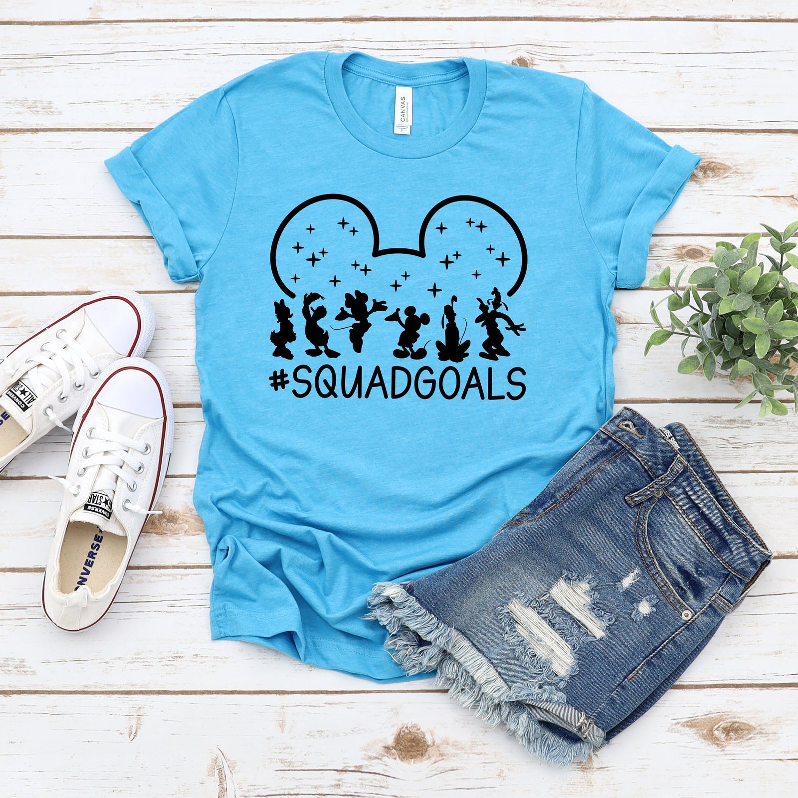 Disney Characters Squad Goals T Shirt- Squad Goals Disney Shirt - Mickey Goofy Donald Pluto