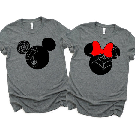 Halloween Minnie and Mickey Shirts for Couples' Fun
