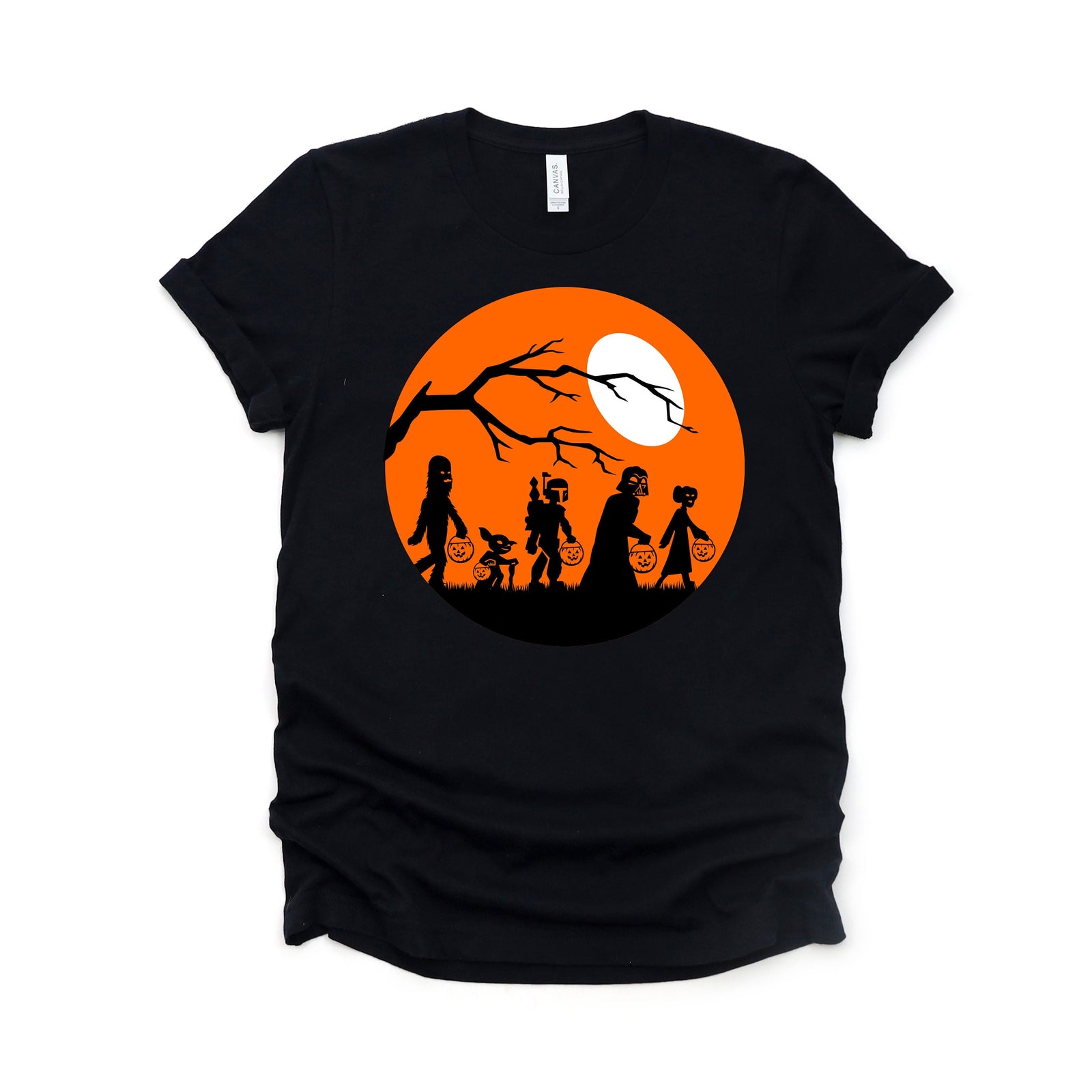 Star Wars Characters Halloween Adult T Shirt - Trick or Treat- Disney - Not So Scary