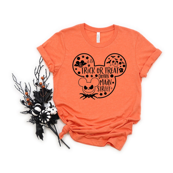 Mickey Mouse Trick or Treat Adult T Shirt for Halloween